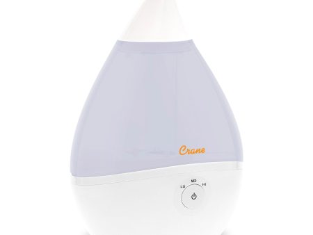 Crane EE-5302W Droplet Ultrasonic Cool Mist 0.5 Gallon Humidifier White - Certified Refurbished Sale