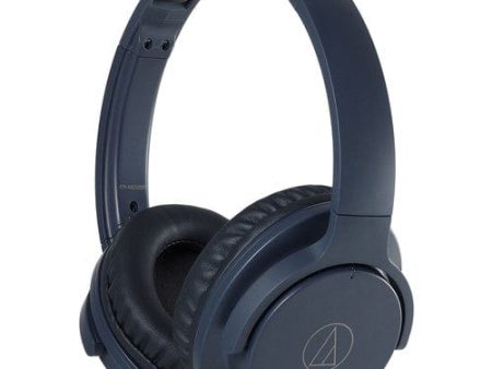 Audio-Technica QuietPoint Wireless Headphones Navy Refurbished For Sale