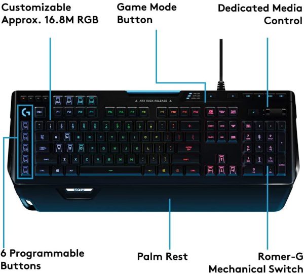 Logitech G910 Orion Spectrum RGB Mechanical Gaming Keyboard - Seller Refurbished on Sale