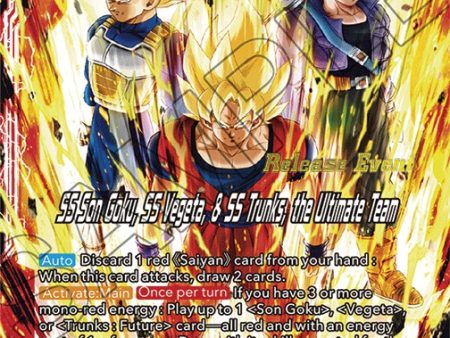 Son Goku & Vegeta & Trunks    SS Son Goku, SS Vegeta, & SS Trunks, the Ultimate Team (Fighter s Ambition Holiday Pack) (BT19-001) [Tournament Promotion Cards] For Cheap