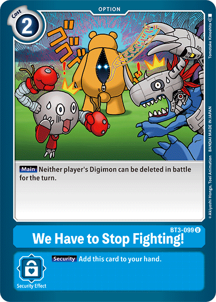 We Have to Stop Fighting! [BT3-099] [Release Special Booster Ver.1.5] Supply