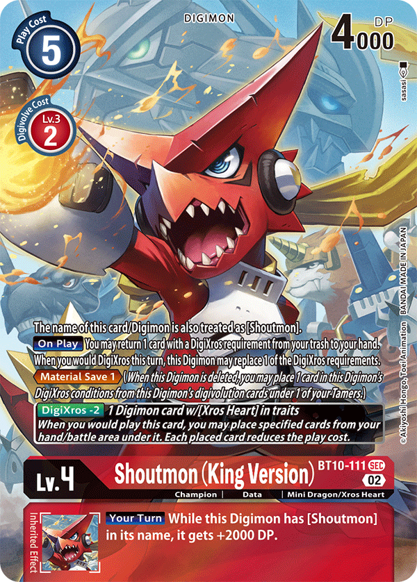 Shoutmon (King Version) [BT10-111] (Alternate Art) [Xros Encounter] Sale