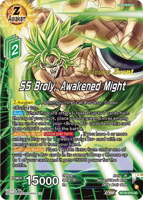 SS Broly, Awakened Might (Fighter s Ambition Holiday Pack) (BT19-070) [Tournament Promotion Cards] on Sale