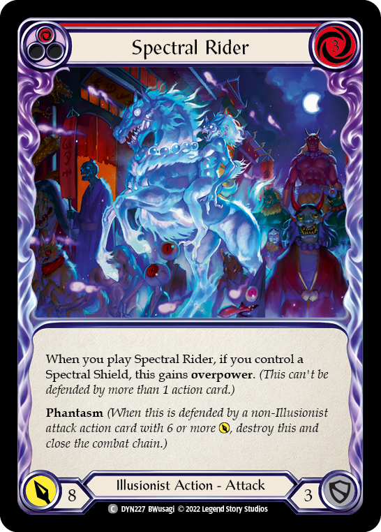 Spectral Rider (Red) [DYN227] (Dynasty)  Rainbow Foil For Sale