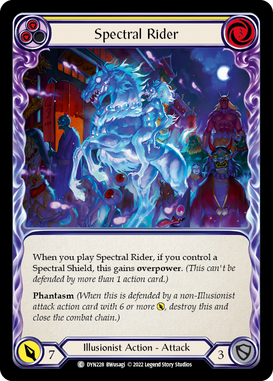 Spectral Rider (Yellow) [DYN228] (Dynasty)  Rainbow Foil Online