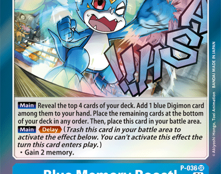 Blue Memory Boost! [P-036] [Promotional Cards] For Cheap