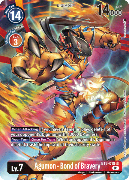 Agumon - Bond of Bravery [BT6-018] (Alternate Art) [Double Diamond] Online Sale