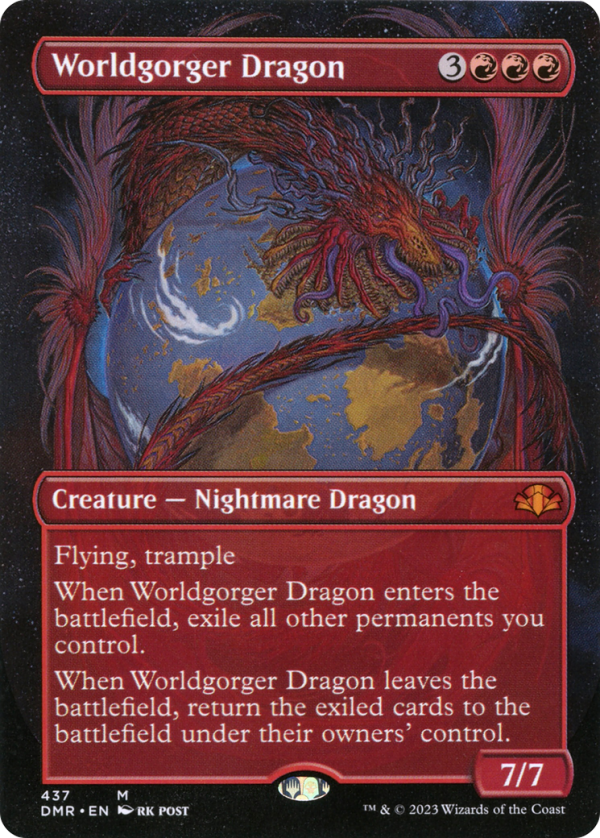 Worldgorger Dragon (Borderless Alternate Art) [Dominaria Remastered] Hot on Sale