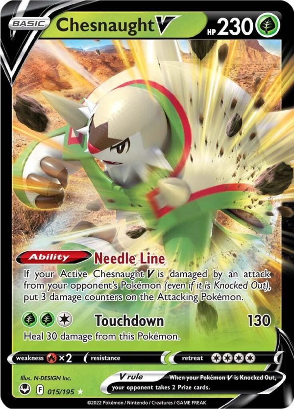 Chesnaught V (015 195) [Sword & Shield: Silver Tempest] on Sale