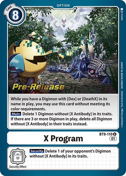 X Program [BT9-110] [X Record Pre-Release Promos] Sale