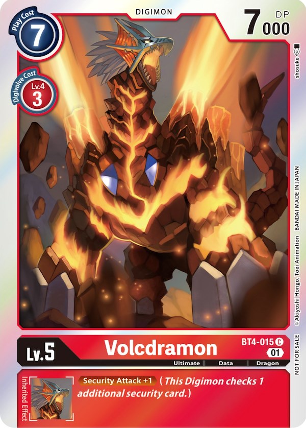 Volcdramon [BT4-015] (ST-11 Special Entry Pack) [Great Legend Promos] Sale