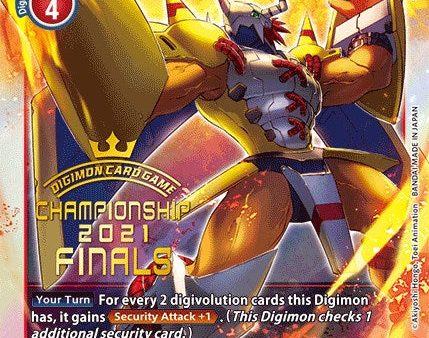 WarGreymon [ST1-11] (2021 Championship Finals Event Pack Alt-Art Gold Stamp Set) [Starter Deck: Gaia Red Promos] Cheap