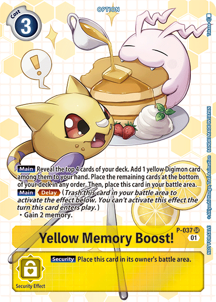 Yellow Memory Boost! [P-037] (Box Promotion Pack - Next Adventure) [Promotional Cards] Sale