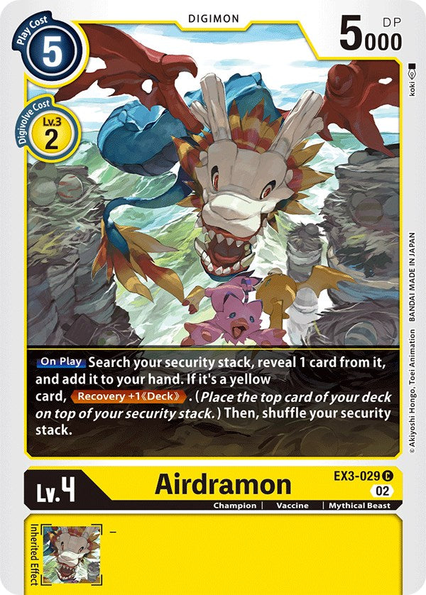 Airdramon [EX3-029] [Draconic Roar] For Sale