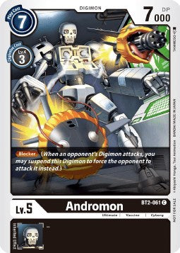 Andromon [BT2-061] (Double Diamond Pre-Release) [Release Special Booster Promos] For Sale