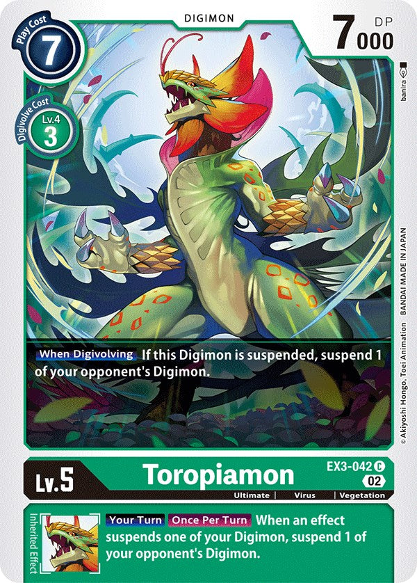 Toropiamon [EX3-042] [Draconic Roar] Fashion