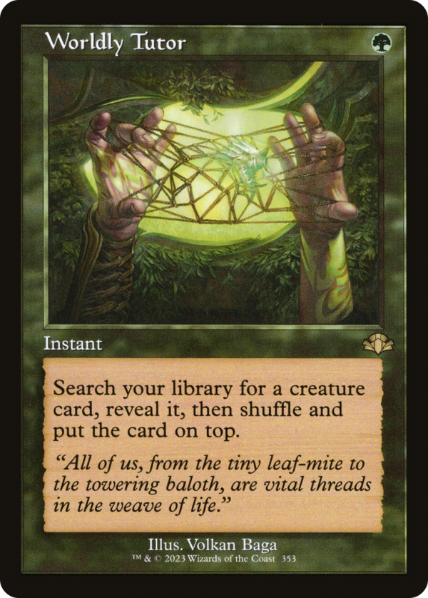 Worldly Tutor (Retro) [Dominaria Remastered] For Sale