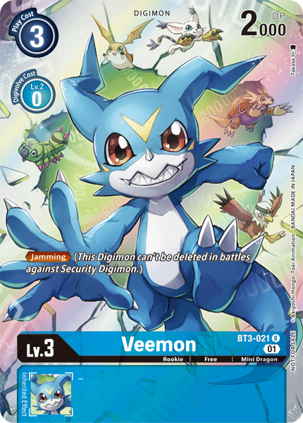 Veemon [BT3-021] (1-Year Anniversary Box Topper) [Promotional Cards] on Sale