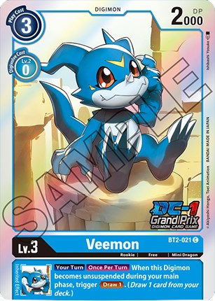 Veemon [BT2-021] (DC-1 Grand Prix) [Release Special Booster Promos] Online