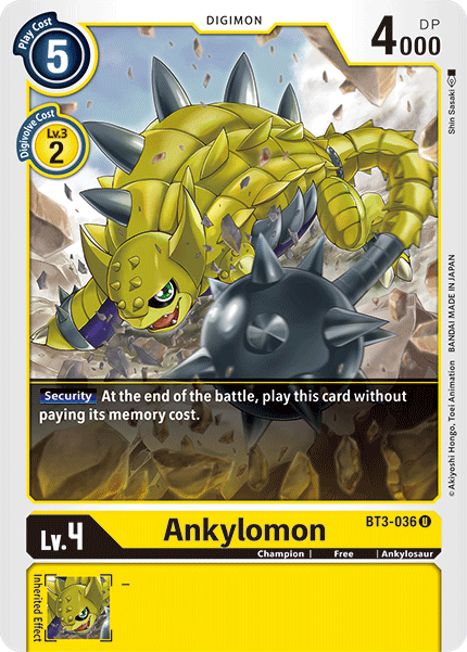 Ankylomon [BT3-036] [Release Special Booster Ver.1.5] Online Hot Sale