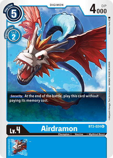 Airdramon [BT3-024] [Release Special Booster Ver.1.5] Online Sale