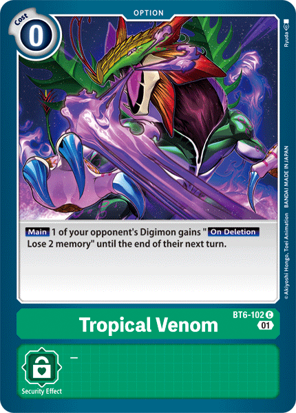 Tropical Venom [BT6-102] [Double Diamond] on Sale