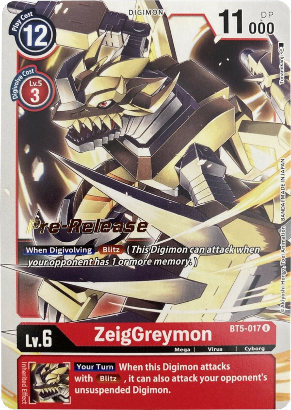 ZeigGreymon [BT5-017] [Battle of Omni Pre-Release Promos] Discount